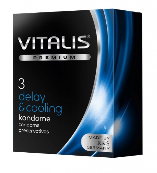 Презервативы VITALIS PREMIUM delay   cooling с охлаждающим эффектом - 3 шт. - Vitalis - купить с доставкой в Липецке