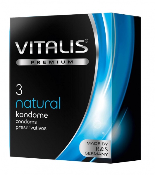Классические презервативы VITALIS PREMIUM natural - 3 шт. - Vitalis - купить с доставкой в Липецке
