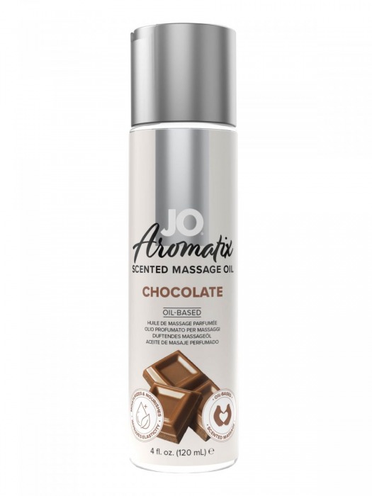 Массажное масло JO Aromatix Massage Oil Chocolate с ароматом шоколада - 120 мл. - System JO - купить с доставкой в Липецке