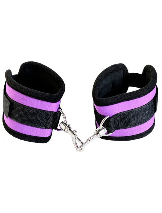 Наручники из неопрена фиолетового цвета - ToyFa - купить с доставкой в Липецке
