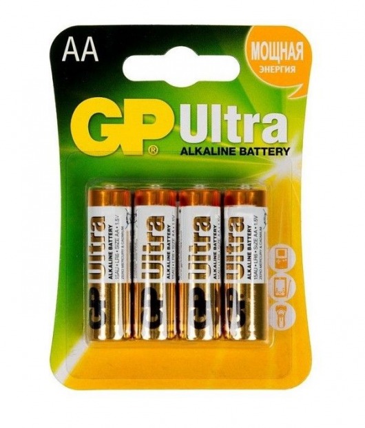 Батарейки алкалиновые GP Ultra Alkaline AA/LR6 - 4 шт. - Элементы питания - купить с доставкой в Липецке