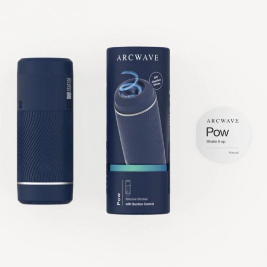 Синий мастурбатор с контролем всасывания Arcwave Pow Stroker - Arcwave - в Липецке купить с доставкой