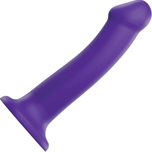 Фиолетовый фаллоимитатор-насадка Strap-On-Me Dildo Dual Density size L - 19 см. - Strap-on-me - купить с доставкой в Липецке