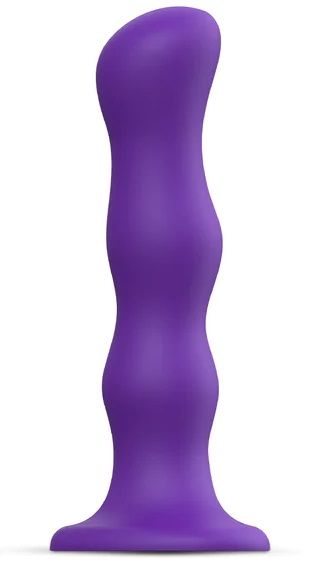 Фиолетовая насадка Strap-On-Me Dildo Geisha Balls size M - Strap-on-me - купить с доставкой в Липецке