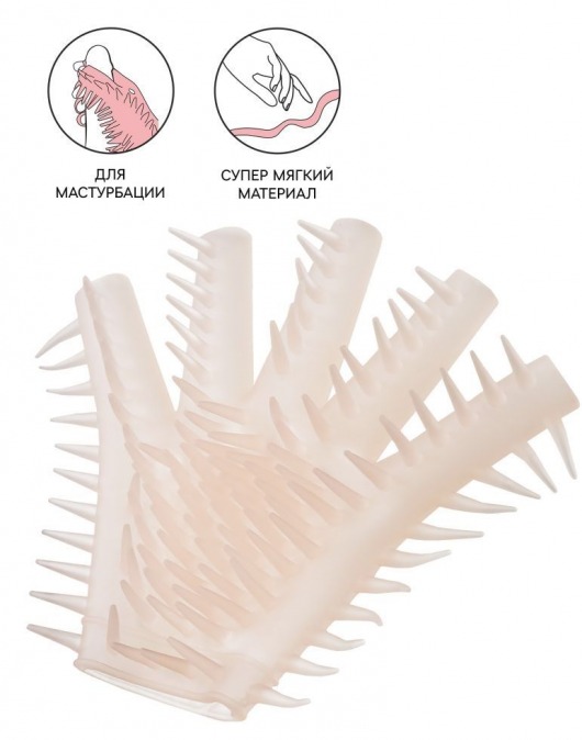 Телесная перчатка-мастубратор для чувственного массажа - Штучки-дрючки - в Липецке купить с доставкой