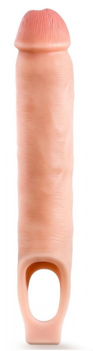 Телесная насадка-удлинитель 11.5 Inch Silicone Cock Sheath Penis Extender - 29,2 см. - Blush Novelties - в Липецке купить с доставкой