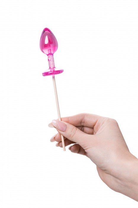 Розовый леденец  в форме анальной втулки со вкусом айриш крим - 29 гр. - Sosuчki - купить с доставкой в Липецке