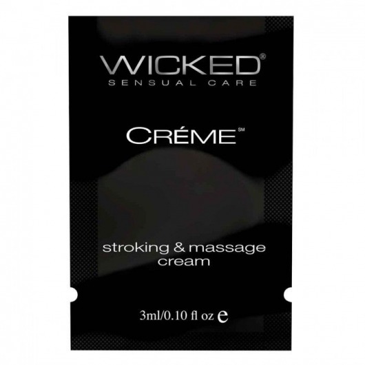 Крем для массажа и мастурбации Wicked Stroking and Massage Creme - 3 мл. - Wicked - купить с доставкой в Липецке