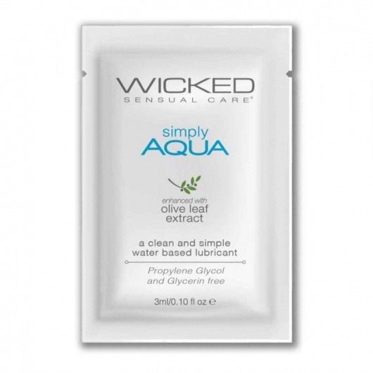 Легкий лубрикант на водной основе Wicked Simply AQUA - 3 мл. - Wicked - купить с доставкой в Липецке