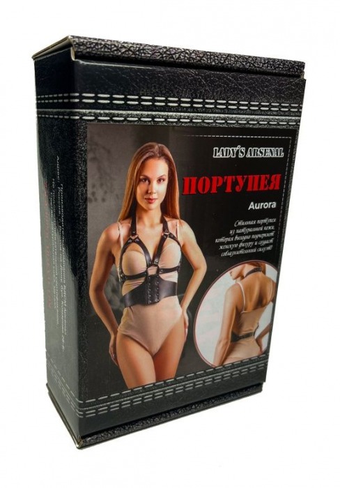 Кожаная портупея Aurora - БДСМ Арсенал - купить с доставкой в Липецке