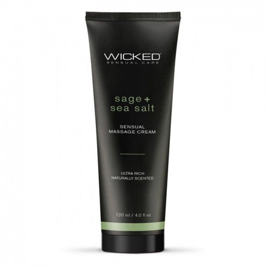 Массажный легкий крем WICKED Sage plus Sea Salt - 120 мл. - Wicked - купить с доставкой в Липецке