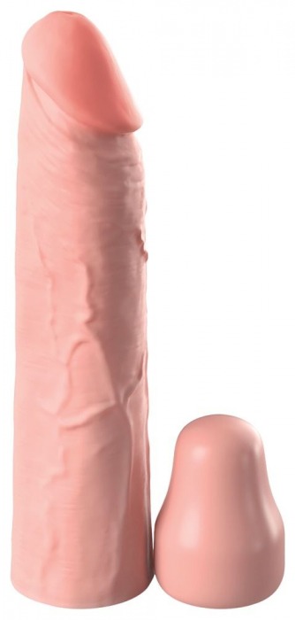 Телесная насадка-удлинитель 1 Inch Silicone X-tension - 17,8 см. - Pipedream - в Липецке купить с доставкой