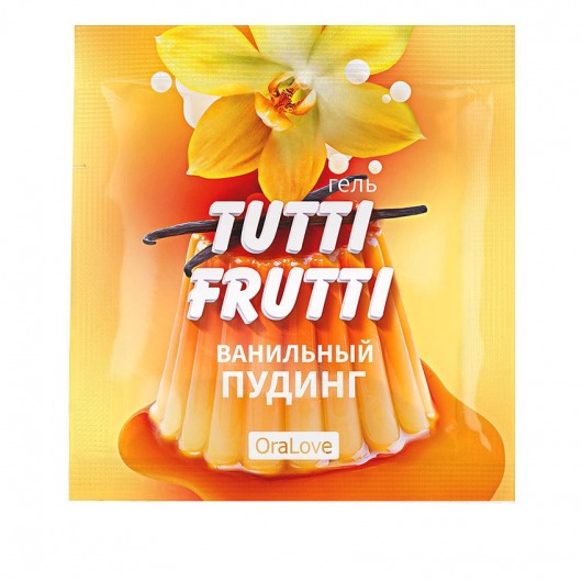 Пробник гель-смазки Tutti-frutti со вкусом ванильного пудинга - 4 гр. - Биоритм - купить с доставкой в Липецке