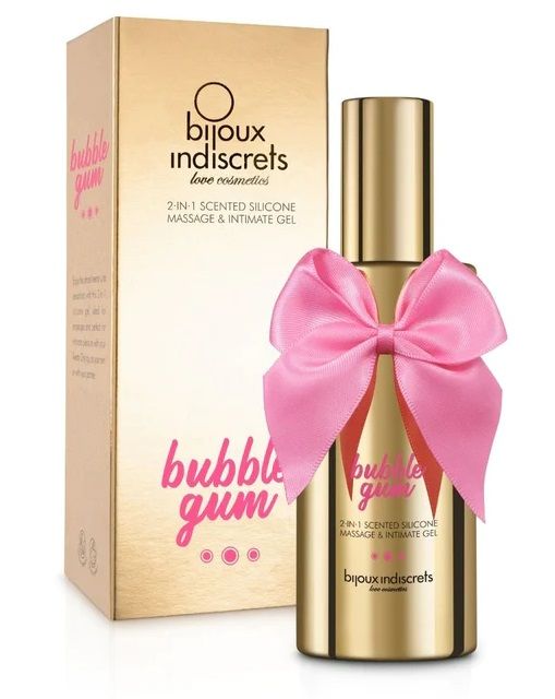Гель с ароматом жвачки Bubblegum 2-in-1 Scented Silicone Massage And Intimate Gel - 100 мл. - Bijoux Indiscrets - купить с доставкой в Липецке