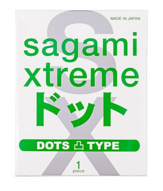 Презерватив Sagami Xtreme Type-E с точками - 1 шт. - Sagami - купить с доставкой в Липецке