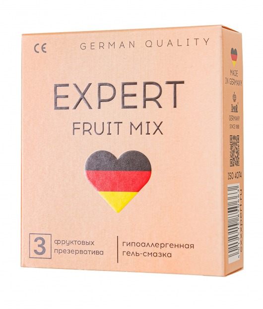 Ароматизированные презервативы EXPERT Fruit Mix - 3 шт. - Expert - купить с доставкой в Липецке