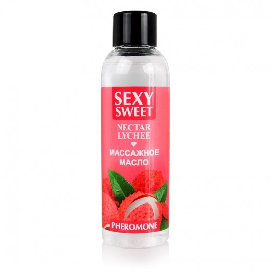 Массажное масло Sexy Sweet Nectar Lychee с феромонами и ароматом личи - 75 мл. - Биоритм - купить с доставкой в Липецке