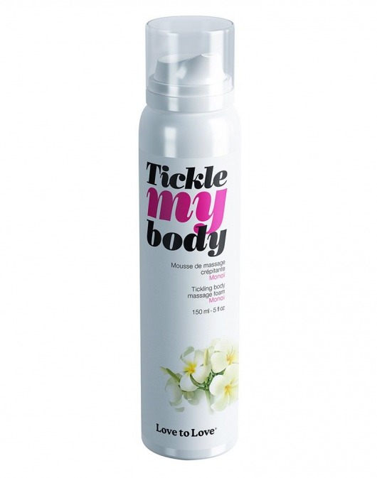 Массажная хрустящая пенка Tickle My Body Monoi с ароматом моной - 150 мл. - Love to Love - купить с доставкой в Липецке