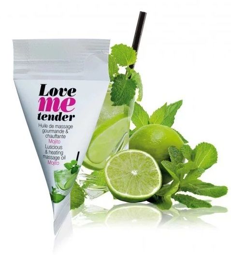 Съедобное согревающее массажное масло Love Me Tender Mojito с ароматом мохито - 10 мл. - Love to Love - купить с доставкой в Липецке