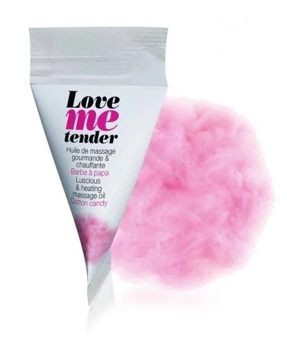 Съедобное согревающее массажное масло Love Me Tender Cotton Candy с ароматом сладкой ваты - 10 мл. - Love to Love - купить с доставкой в Липецке