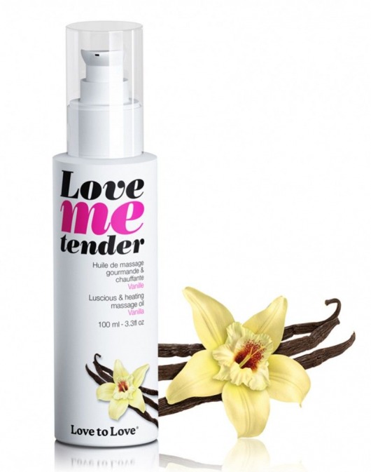 Съедобное согревающее массажное масло Love Me Tender Vanilla с ароматом ванили - 100 мл. - Love to Love - купить с доставкой в Липецке