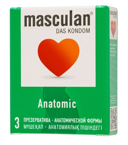 Презервативы анатомической формы Masculan Anatomic - 3 шт. - Masculan - купить с доставкой в Липецке