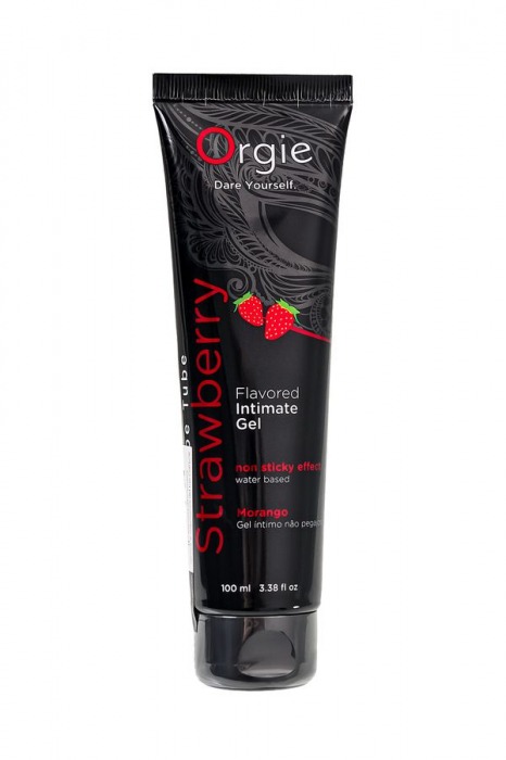 Интимный гель на водной основе Lube Tube Strawberry с клубничным вкусом - 100 мл. - ORGIE - купить с доставкой в Липецке