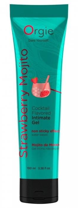 Съедобный интимный гель Orgie Lube Tube Cocktail Strawberry Mojito - 100 мл. - ORGIE - купить с доставкой в Липецке