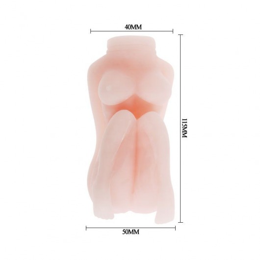 Телесный мастурбатор в виде миниатюрной девушки - Baile - в Липецке купить с доставкой