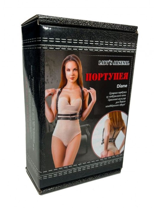 Изящная портупея из натуральной кожи Diane - БДСМ Арсенал - купить с доставкой в Липецке