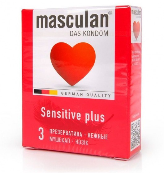 Презервативы Masculan Sensitive plus - 3 шт. - Masculan - купить с доставкой в Липецке