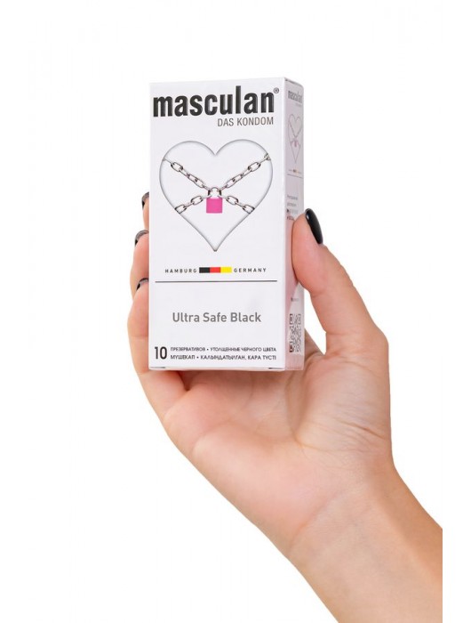 Ультрапрочные презервативы Masculan Ultra Safe Black - 10 шт. - Masculan - купить с доставкой в Липецке