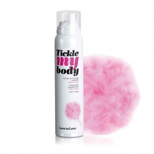 Массажная хрустящая пенка Tickle My Body Cotton Candy с ароматом сладкой ваты - 150 мл. - Love to Love - купить с доставкой в Липецке
