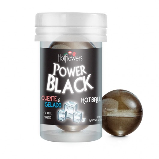 Интимный гель Power Black Hot Ball с охлаждающе-разогревающим эффектом (2 шарика по 3 гр.) - HotFlowers - купить с доставкой в Липецке