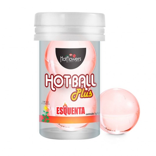 Лубрикант на масляной основе Hot Ball Plus с разогревающим эффектом (2 шарика по 3 гр.) - HotFlowers - купить с доставкой в Липецке