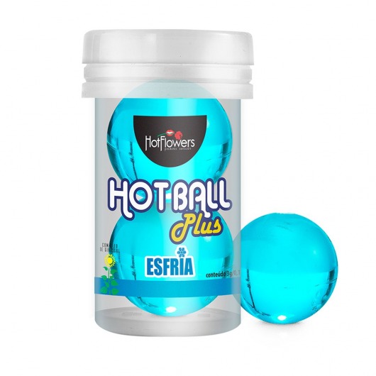 Лубрикант на масляной основе Hot Ball Plus с охлаждающим эффектом (2 шарика по 3 гр.) - HotFlowers - купить с доставкой в Липецке