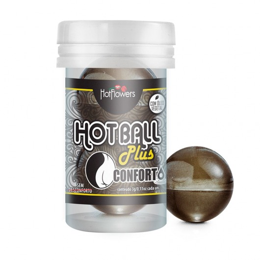 Анальный лубрикант на масляной основе Hot Ball Plus Conforto (2 шарика по 3 гр.) - HotFlowers - купить с доставкой в Липецке