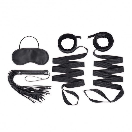 Эротический набор 4PC Bondage Bed Strap   Flogger Kit - Lux Fetish - купить с доставкой в Липецке