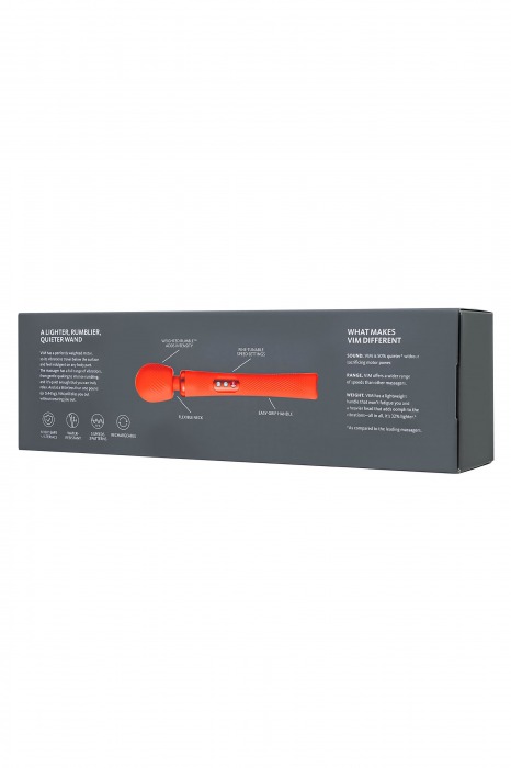 Оранжевый вибромассажер Vim Vibrating Wand - 31,3 см. - Fun Factory
