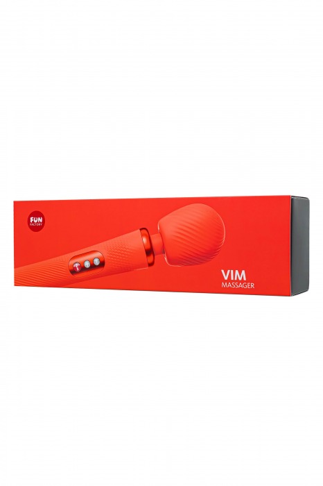 Оранжевый вибромассажер Vim Vibrating Wand - 31,3 см. - Fun Factory