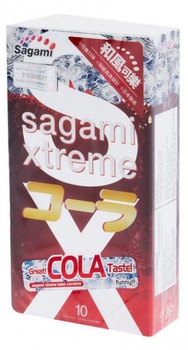 Ароматизированные презервативы Sagami Xtreme COLA - 10 шт. - Sagami - купить с доставкой в Липецке