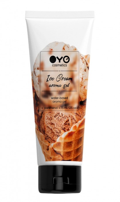 Лубрикант на водной основе OYO Aroma Gel Ice Cream с ароматом пломбира - 75 мл. - OYO - купить с доставкой в Липецке