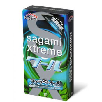 Презервативы Sagami Xtreme Mint с ароматом мяты - 10 шт. - Sagami - купить с доставкой в Липецке