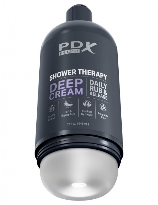 Мастурбатор в бутылке Shower Therapy Deep Cream - Pipedream - в Липецке купить с доставкой