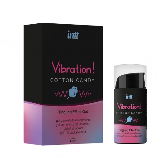 Жидкий вибратор Vibration Cotton Candy с ароматом сахарной ваты - 15 мл. - INTT - купить с доставкой в Липецке