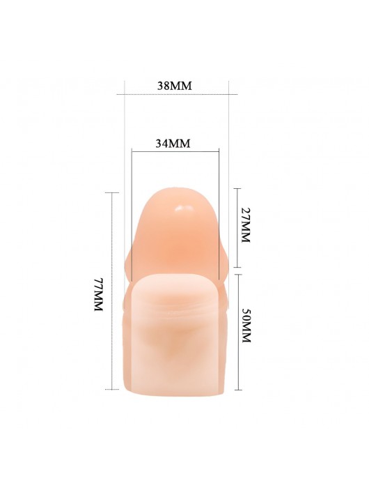 Телесная насадка на пенис - 7,7 см. - Baile - в Липецке купить с доставкой