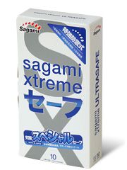 Презервативы Sagami Xtreme Ultrasafe с двойным количеством смазки - 10 шт. - Sagami - купить с доставкой в Липецке