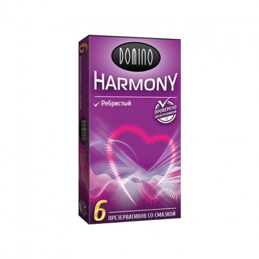 Презервативы с рёбрышками Domino Harmony - 6 шт. - Domino - купить с доставкой в Липецке