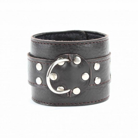 Кожаные наручники на металлической цепочке - БДСМ Арсенал - купить с доставкой в Липецке