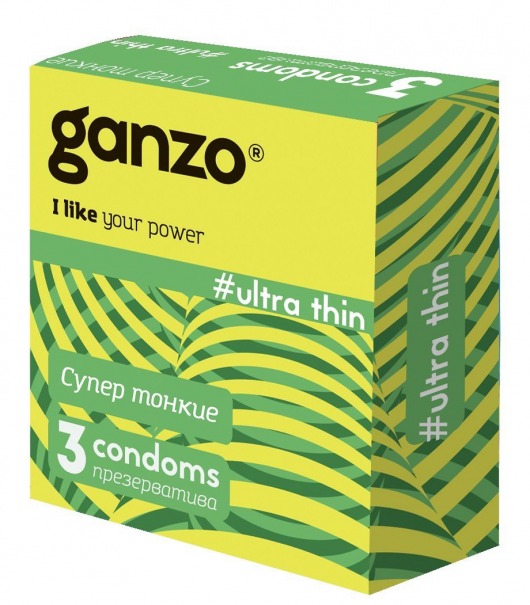 Ультратонкие презервативы Ganzo Ultra thin - 3 шт. - Ganzo - купить с доставкой в Липецке